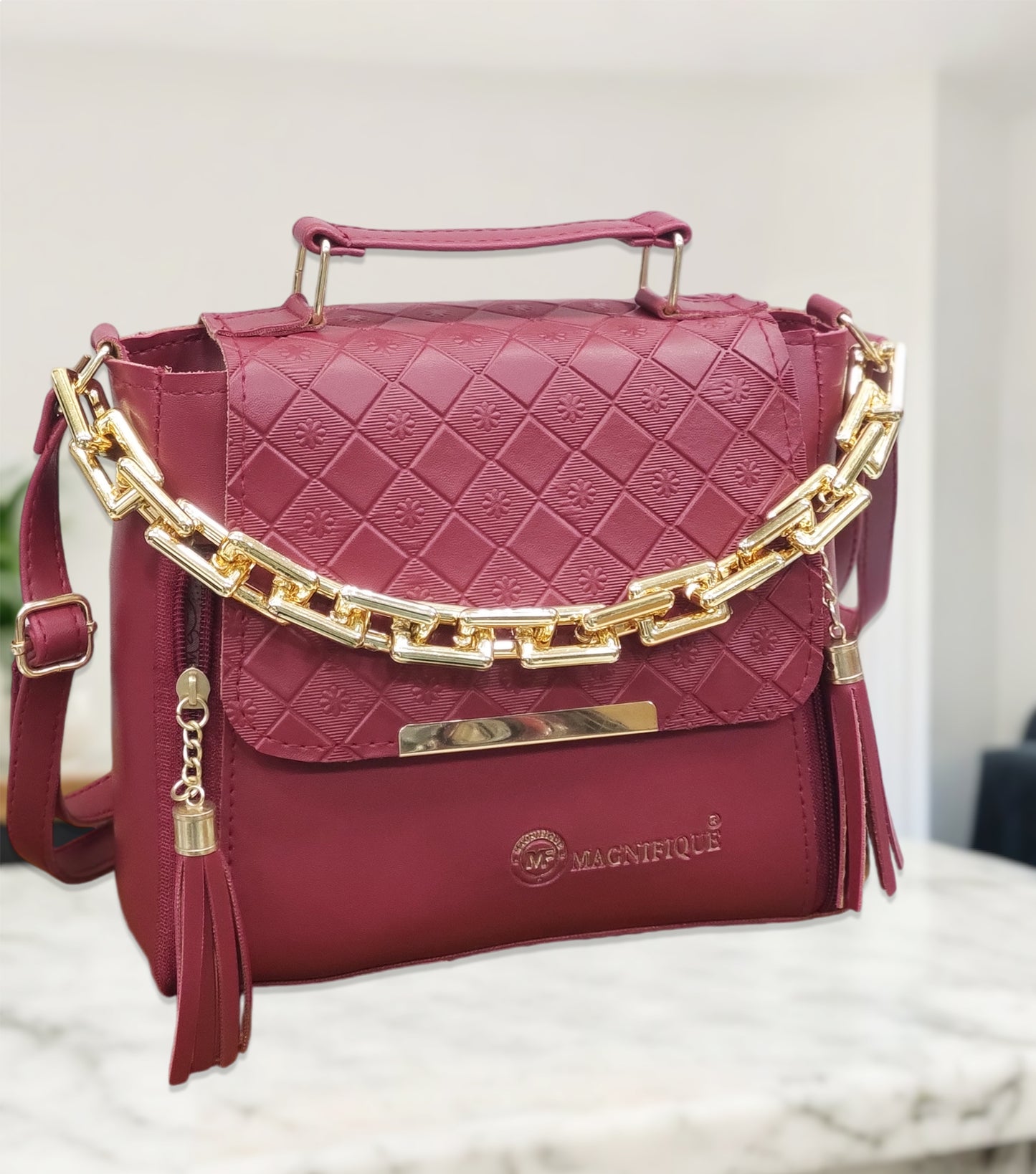 Magnifique Stylish Embossed Sling Bag for Women
