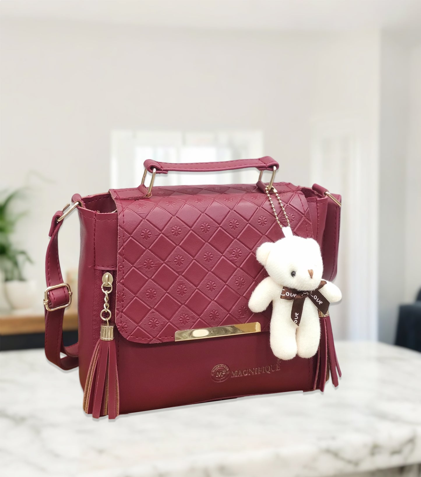 Magnifique Stylish Embossed Sling Bag for Women