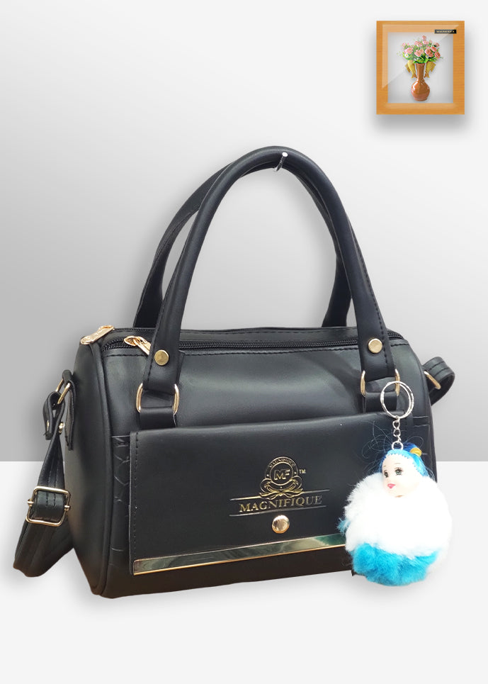 Magnifique Mini Duffle Style Sling Bag for Women with Keychain