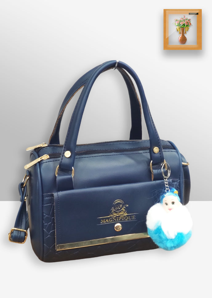 Magnifique Mini Duffle Style Sling Bag for Women with Keychain