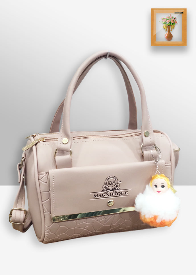 Magnifique Mini Duffle Style Sling Bag for Women with Keychain